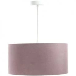 BPS Koncept Suspensions Enfant Suspension Tissu Rose ø50 - H25cm -Luminaires enfant Soldes suspension tissu rose oe50 h25cm 2