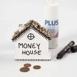 Youdoit Objets Déco Enfant Tirelire En Bois à Décorer Maison 10x10x5,4cm -Luminaires enfant Soldes tirelire en bois a decorer maison 10x10x5 4cm 2