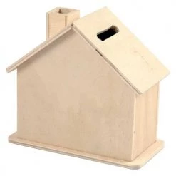 Youdoit Objets Déco Enfant Tirelire En Bois à Décorer Maison 10x10x5,4cm