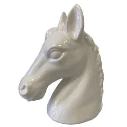 STC Objets Déco Enfant Tirelire En Forme De Buste De Cheval Noir -Luminaires enfant Soldes tirelire en forme de buste de cheval blanc