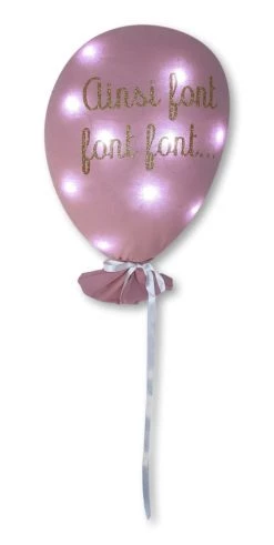 Jeanne Et Juliette Veilleuses Pour Bébé Veilleuse Ballon Enfant Rose