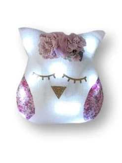 Jeanne Et Juliette Veilleuses Pour Bébé Veilleuse Chouette Enfant Fleurs Roses