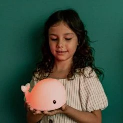 Little L Luminaires Enfant Veilleuse Lumineuse Tactile En Silicone, Baleine -Luminaires enfant Soldes veilleuse lumineuse tactile en silicone baleine 5