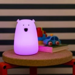 Little L Veilleuses Pour Bébé Veilleuse Lumineuse Tactile En Silicone, Ourson -Luminaires enfant Soldes veilleuse lumineuse tactile en silicone ourson 5